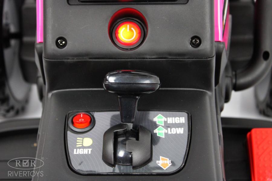 Детский электромобиль RiverToys H444HH розовый