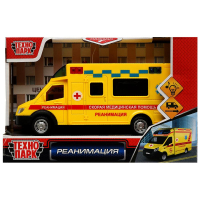 Машина пластик свет-звук РЕАНИМАЦИЯ 18,5 см, инерция, кор. Технопарк в кор.2*72шт AB168860-R