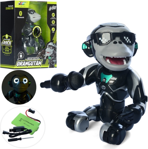 Интерактивный робот Le Neng Toys обезьяна с микрофоном (LNT-Q2)