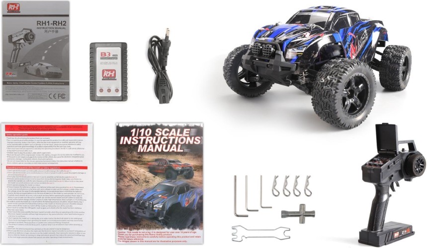 Радиоуправляемая модель Remo Hobby монстр MMAX 4WD (1к10) синий (RH1031-BLUE)
