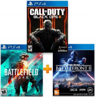 ИгроПак для PS4: Call of Duty: Black Ops 3 + Star Wars: Battlefront II + Battlefield 5