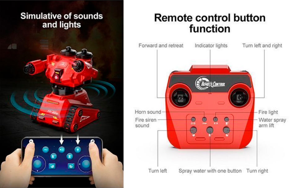 Радиоуправляемая модель Double Eagle пожарный робот  FR-E812 RTR (E812-003)