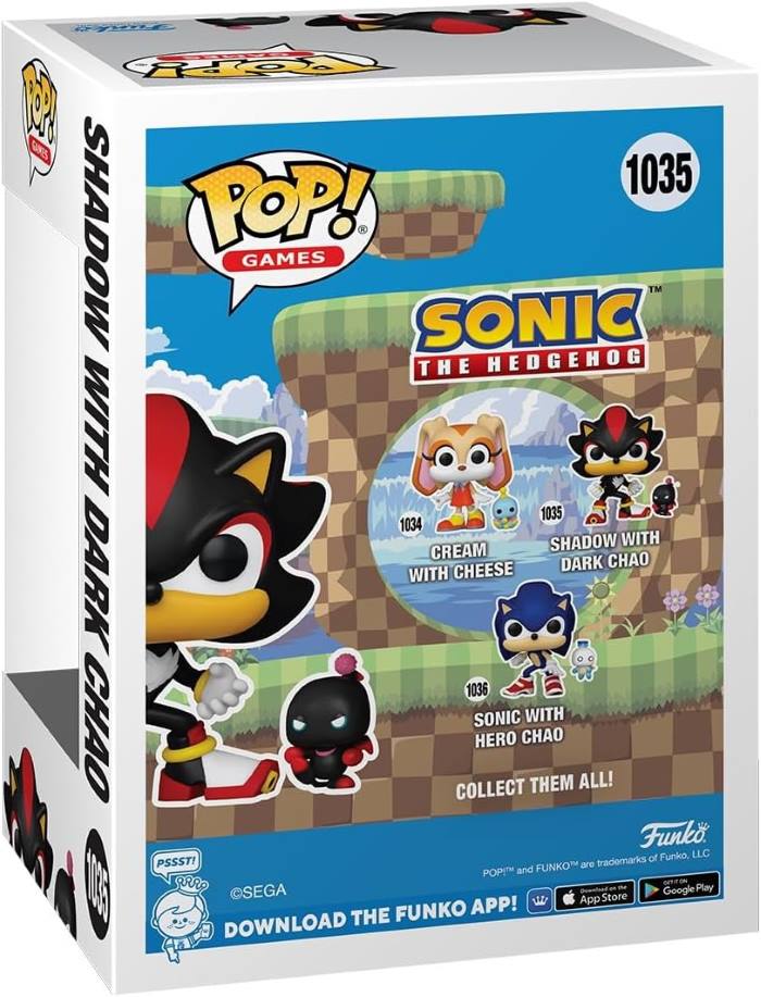 Фигурка Funko Pop! Games: Sonic The Hedgehog - Shadow with Dark Chao (1035)