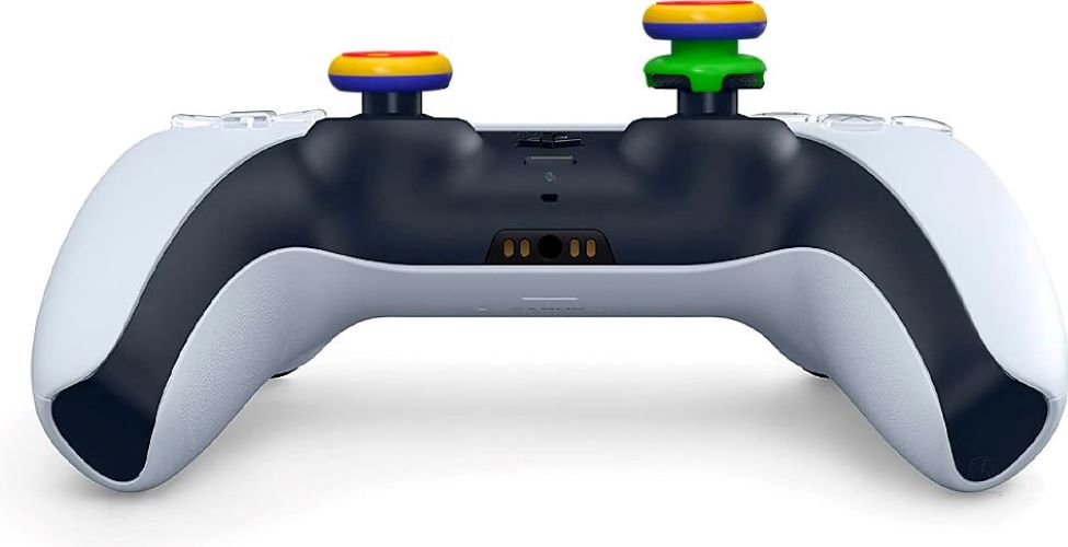 2 низкие + 1 высокая накладки на стики Футбол для DualSense PS5 (желтые)