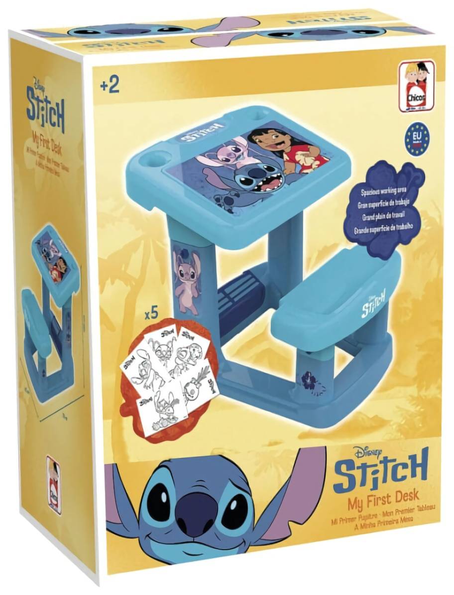 (EU) Детская парта Chicos Stitch, Белая