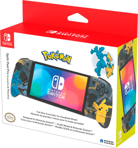 Контроллеры HORI Split Pad Pro Lucario and Pikachu (Лукарио и Пикачу) для Nintendo Switch (NSW-414U)
