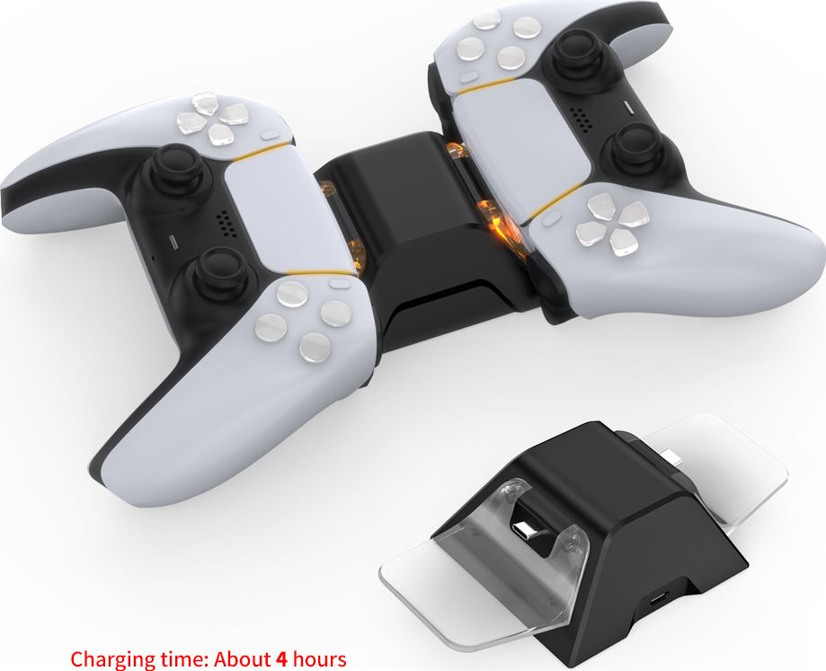 Зарядная станция DOBE для 2-х геймпадов Sony Dualsense (белая) (TP5-0528)