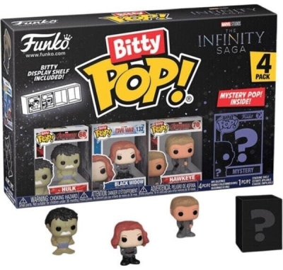 (CN) Фигурка Funko Bitty Pop! Marvel: Infinity Saga - Hulk 4-Pack (Hulk, Black Widow, Hawkeye)