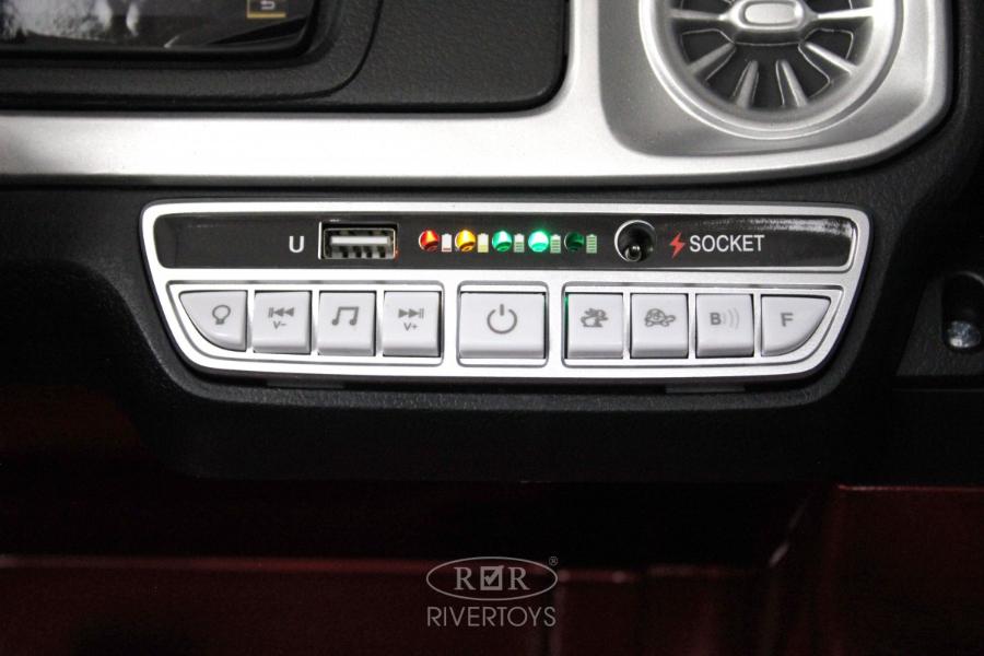 Детский электромобиль RiverToys Mercedes-AMG G63 4WD (S307) вишневый глянец