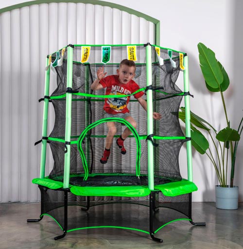 Батут DFC JUMP KIDS 55 зеленый, сетка (137см) 55INCH-JD-G