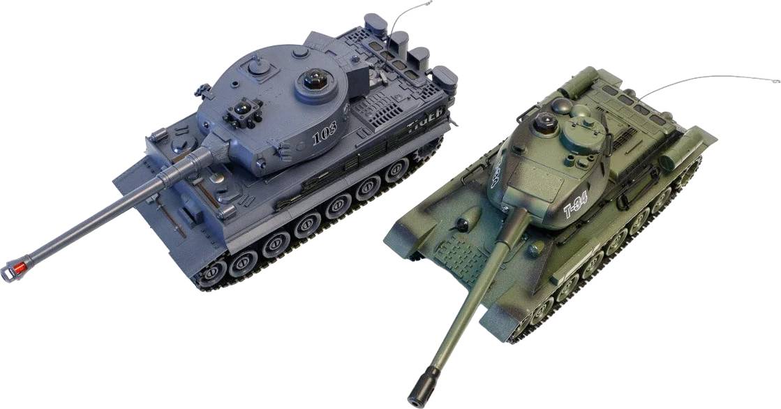 Радиоуправляемый танковый бой Zegan «Русский Т34» и «Немецкий Tiger» 1к28 ( ZEG-99824)