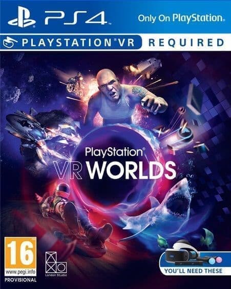 Очки виртуальной реальности Sony PlayStation VR (CUH-ZVR2 RUS) + PlayStation Camera + игра VR Worlds
