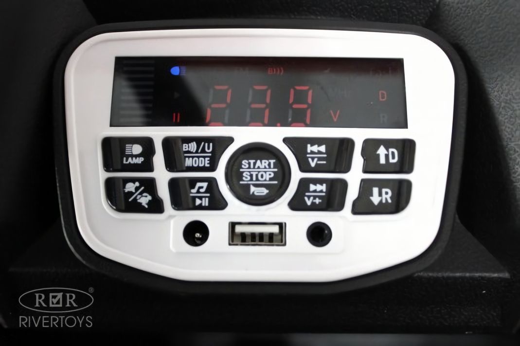 Детский электромобиль X707XX бело-оранжевый