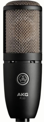 (EU) Конденсаторный микрофон AKG P220, большая диафрагма, кардиоида, НЧ-фильтр, аттенюатор -20 дБ