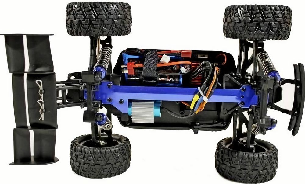 Радиоуправляемая трагги Remo Hobby S EVO-R Brushless (синяя) 4WD 2.4G 1/16 RTR (E594-003)