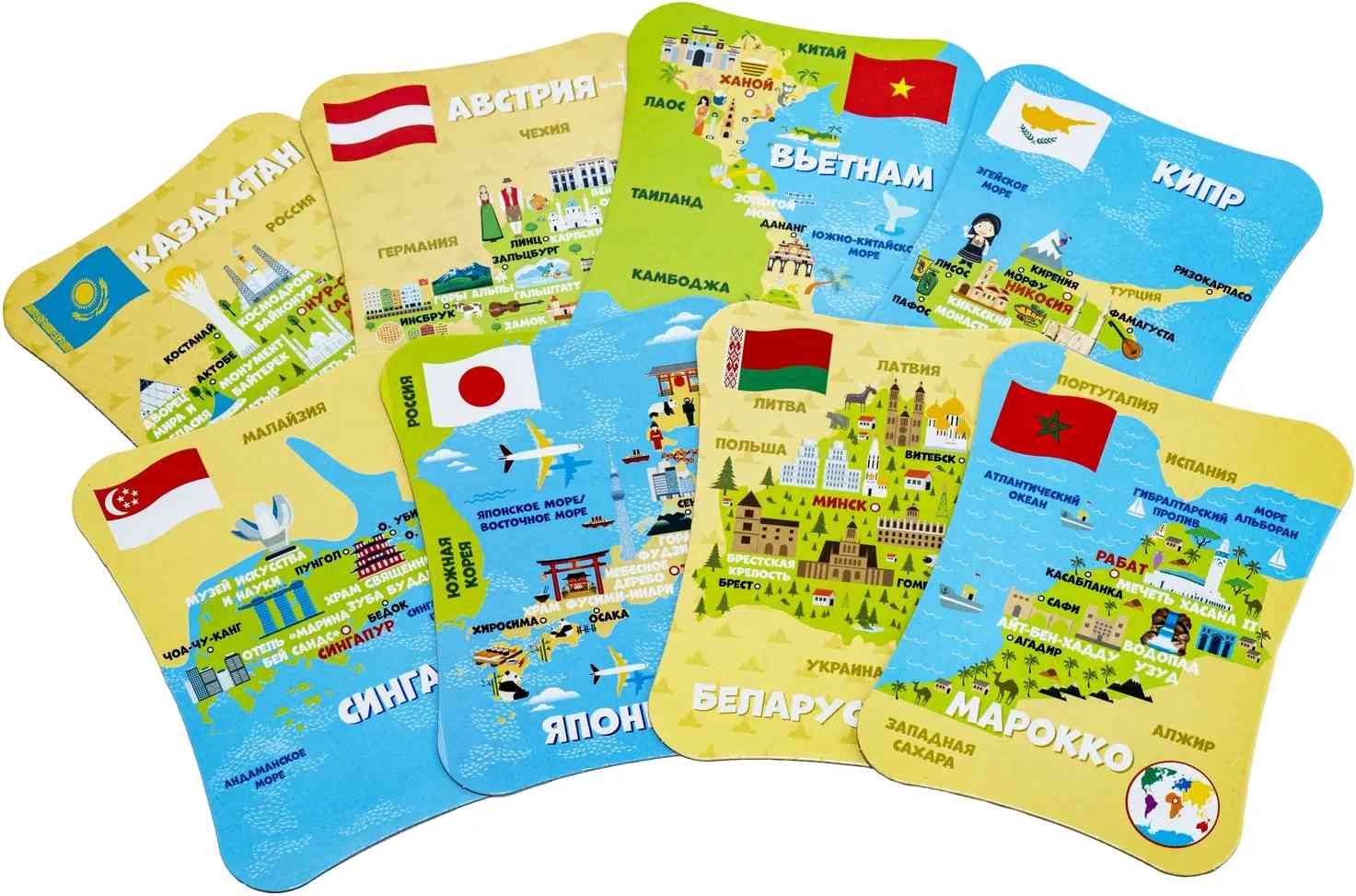 (EU) Настольная игра Bondibon Игра-викторина Умная Сова «Страны мира 2»