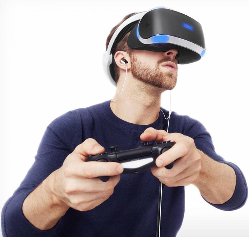 Очки виртуальной реальности Sony PlayStation VR (CUH-ZVR1) + PlayStation Camera + игра VR Worlds + игра Gran Turismo Sport