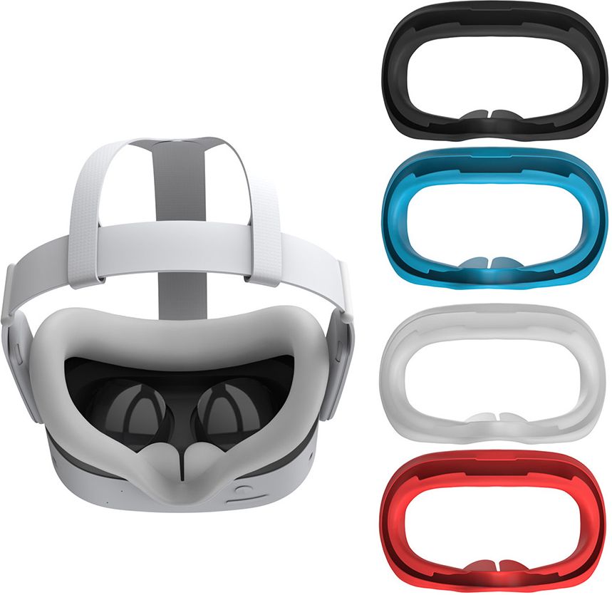 Силиконовая накладка DOBE для Qculus Quest 3S (синяя) (TY-3871)