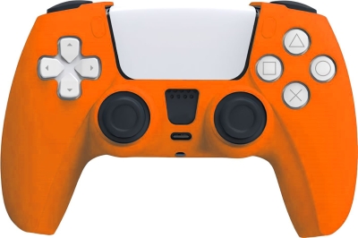 Силиконовый чехол для геймпада Sony DualSense PS5 (оранжевый)