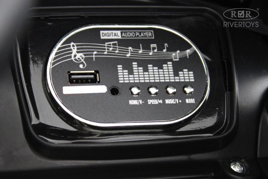 Детский электромобиль RiverToys М555БХ черный глянец