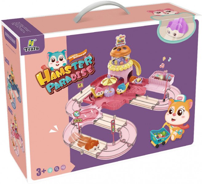Игровой набор Fenfa "Город хомяков" Розовый хомяк и кафе (1619D)