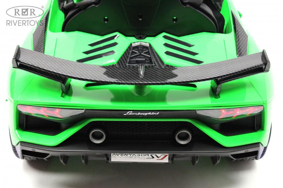 Детский электромобиль RiverToys Lamborghini Aventador SVJ (A333MP) зеленый