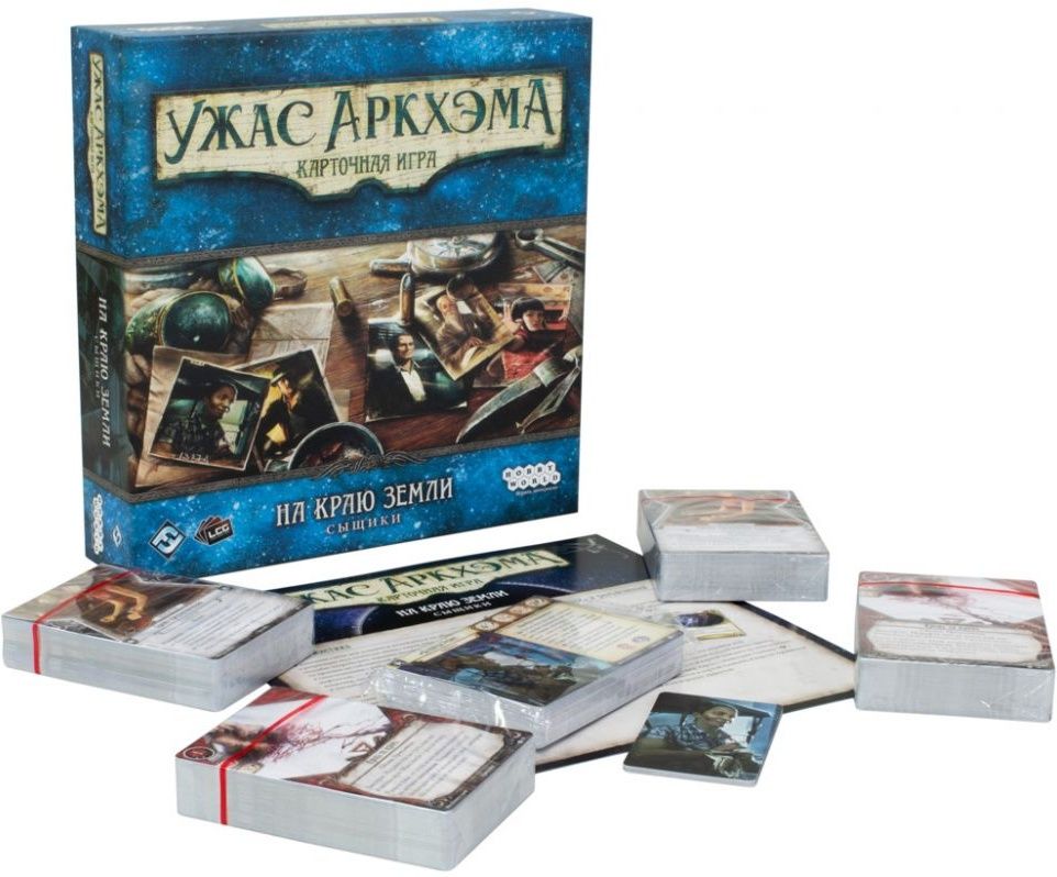 (EU) Настоьная игра Hobby World Ужас Аркхэма. Карточная игра: На краю земли. Сыщики (доп)
