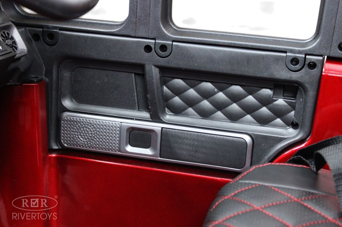 Детский электромобиль RiverToys Mercedes-Benz G63 (Mercedes-AMG-G63-K999KK-CHERRY-GLANEC) вишневый глянец