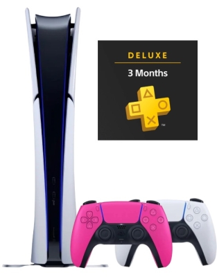 Sony PlayStation 5 Slim Digital (PS5 Slim, EU) + 2-й геймпад (новая звезда) + PS Plus Deluxe на 3 месяца (тур.)