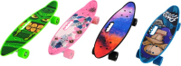 Пениборд 56 см с ручкой, принт, pu колеса,  в ассорт. - в кор.8шт JP-HB-31-2