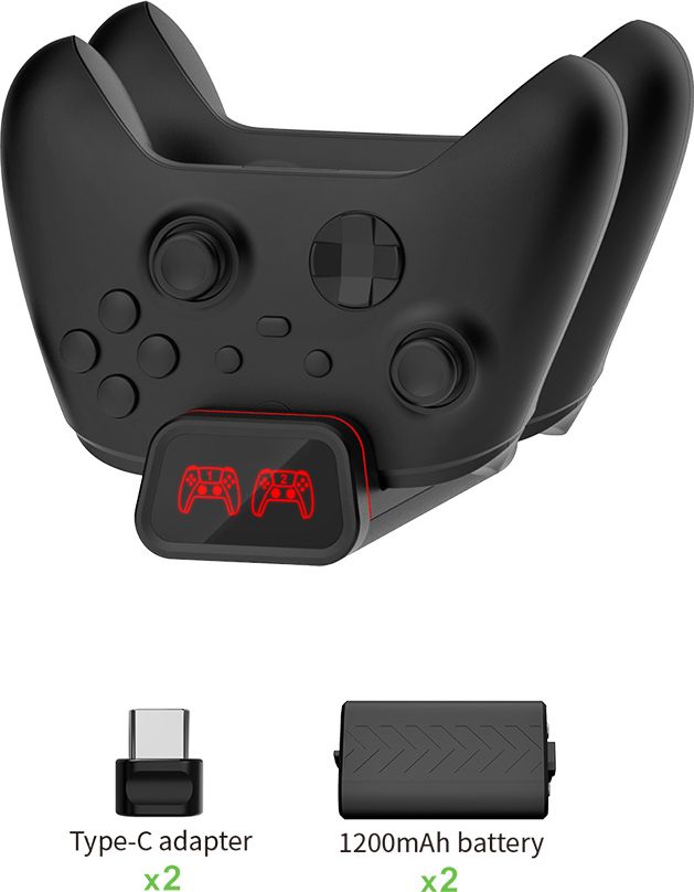 Зарядная станция DOBE для 2-х геймпадов Xbox (TYX-0625)