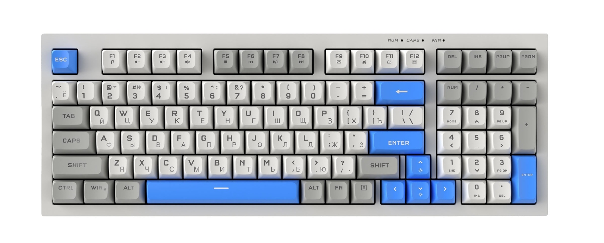 Клавиатура Ritmix RKB-598BL, Серая