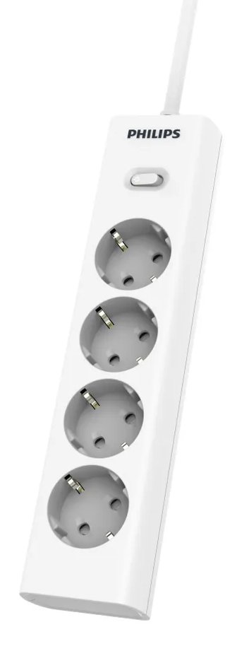Сетевой фильтр Philips, 4 розетки, 5 м, Белый, CHP2145WC/51