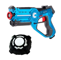 Игровой набор лазертаг пистолет и мишень на батарейках (синий), Wineya W7001U-Blue
