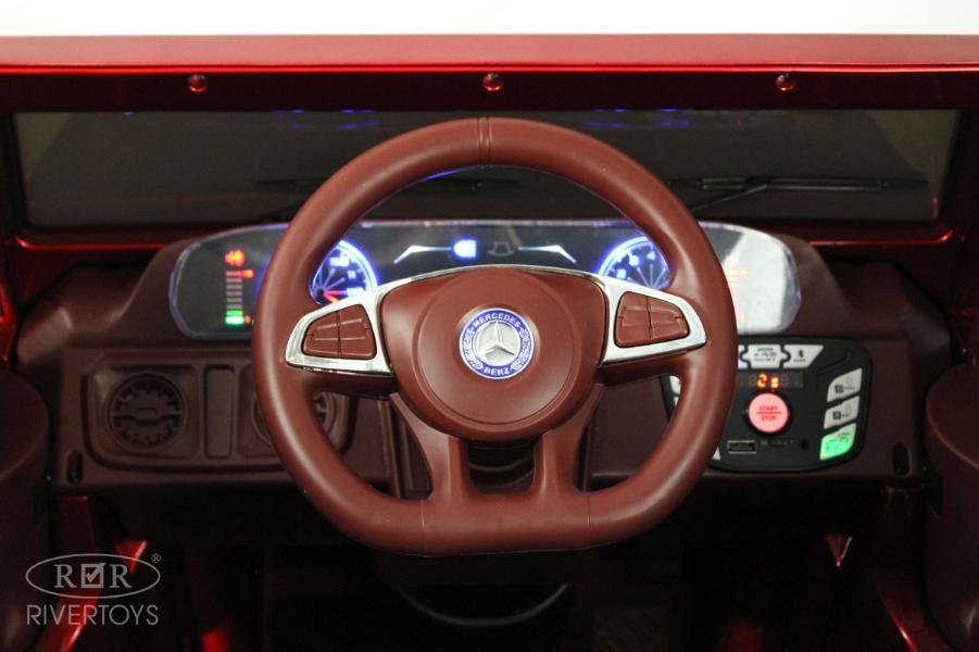 Детский электромобиль RiverToys Mercedes-Benz G65 (E111EE) красный глянец