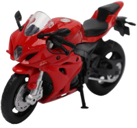 Мотоцикл АВТОПАНОРАМА SUZUKI GSR-R1000, 1/18, металл, красный, свободный ход колес, JB1251504