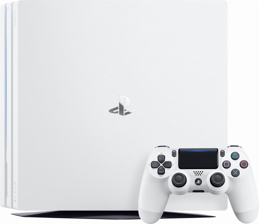 Sony PlayStation 4 Pro (1TB) (PS4, CUH-7216B) Glacier White + игра Gran Turismo Sport