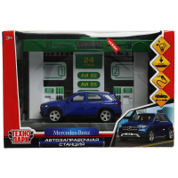 Игрушка пластик свет-звук АВТОЗАПРАВОЧНАЯ СТАНЦИЯ 21 см, С МАШИНКОЙ, кор. Технопарк в кор.2*24шт OILSTA-22PLGLE-GN