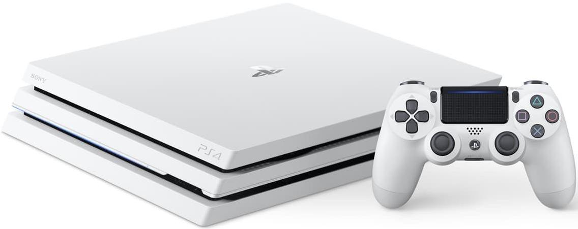 Sony PlayStation 4 Pro (1TB) (PS4, CUH-7216B) Glacier White + игра Gran Turismo Sport