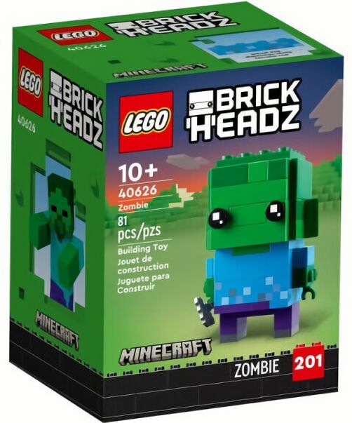 (EU) Игрушка-конструктор LEGO Brick Headz Майнкрафт: Зомби (40626)