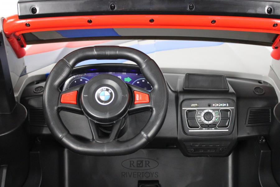 Детский электромобиль RiverToys K007AM серый