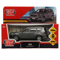 Машина металл INFINITI QX80, длина 12,5 см, двери, багаж, инер, серый, кор. Технопарк в кор.2*36шт QX80-12-GY