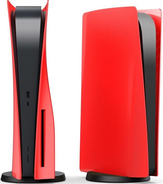 Комплект для кастомизации PS5 (красный): съёмные боковые панели + съёмная панель для DualSense + низкие накладки на стики Marvel Spider-Man Miles Morales