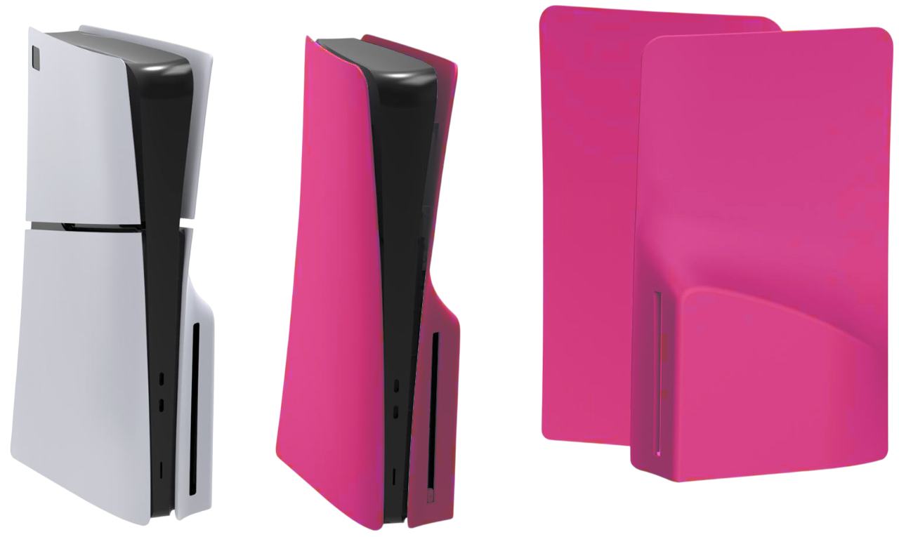 Боковые сменные панели для PS5 Slim (розовые) (TP5-3598)