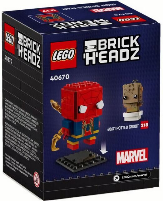 (EU) Игрушка-конструктор LEGO Brick Headz Железный Человек-паук (40670 )