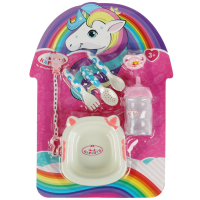 Набор аксессуаров 7 предметов: бутылка, соска, подвес, тарелка, ложки, вилка КАРАПУЗ в кор.2*48шт B1958051-RU