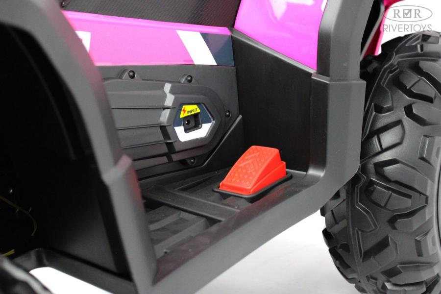 Детский электроквадроцикл RiverToys H999HH розовый