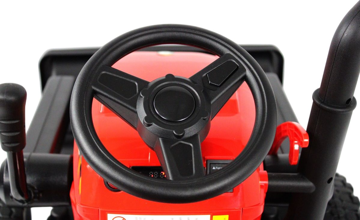 Детский электромобиль RiverToys трактор-погрузчик T333TT красный