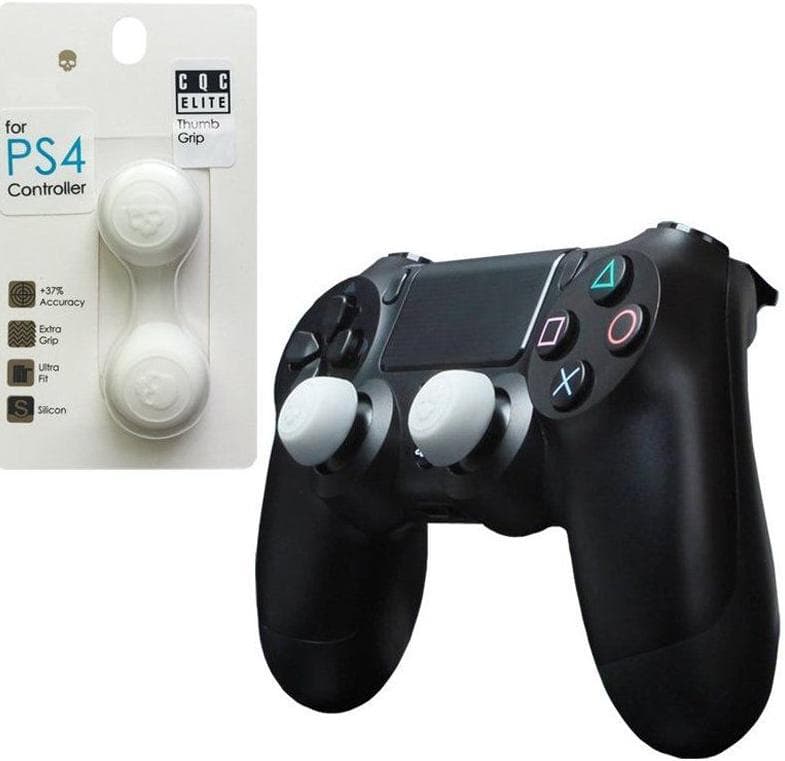 2 высокие накладки на стики геймпада Skull&co CQC Elite Thumb Grip (белые)