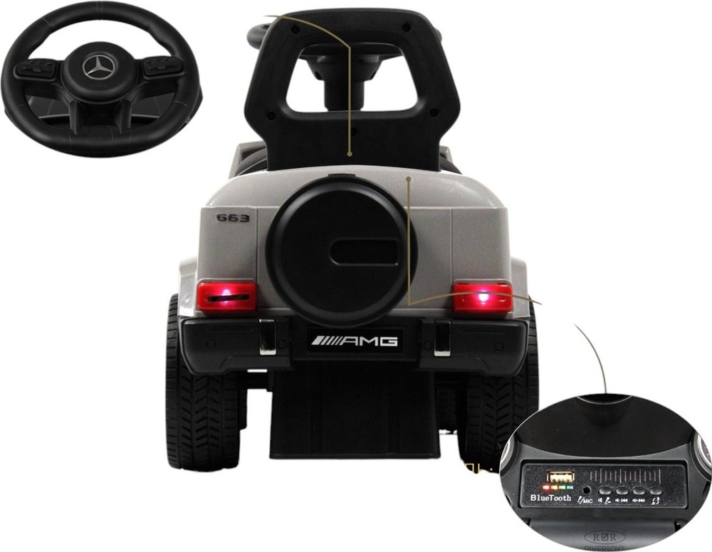 Детский толокар Mercedes-Benz G63 RiverToys (Z001ZZ-D) (серый бриллиант)